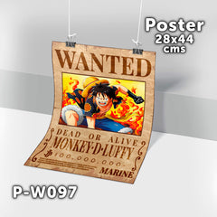 P-W097 Wanted Luffy Poster (One Piece)