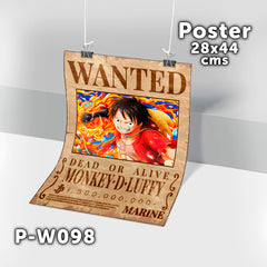 P-W098 Wanted Luffy Poster (One Piece)
