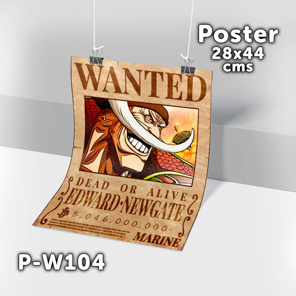 P-W104 Wanted Edward Newgate Poster (One Piece)