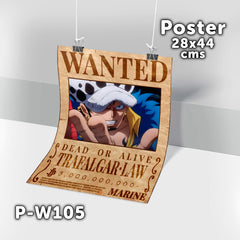 P-W105 Wanted Trafalgar Poster (One Piece)