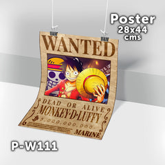 P-W111 Wanted Luffy Poster (One Piece)
