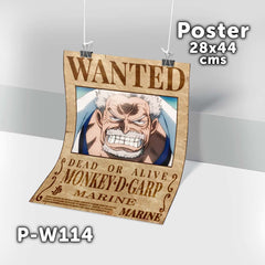 P-W114 Wanted Monkey D Garp Poster (One Piece)