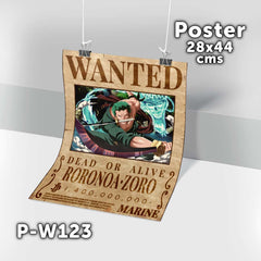 P-W123 Wanted Zoro Poster (One Piece)