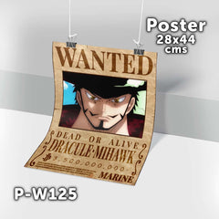 P-W125 Wanted Mihawk Poster (One Piece)