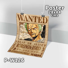 P-W126 Wanted Zoro Poster (One Piece)