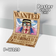 P-W129 Wanted Bon Clay Poster (One Piece)