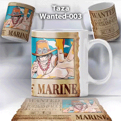 Taza Wanted-003 Anime One Piece Ace