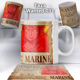 Taza Wanted-011 Anime One Piece Luffy