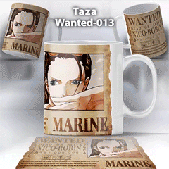 Taza Wanted-013 Anime One Piece Nico Robin