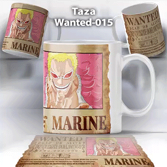Taza Wanted-015 Anime One Piece Donquixote Doflamingo