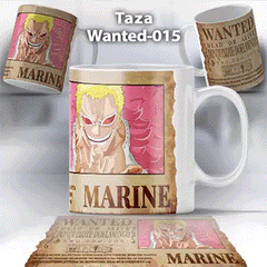 Taza Wanted-015 Anime One Piece Donquixote Doflamingo
