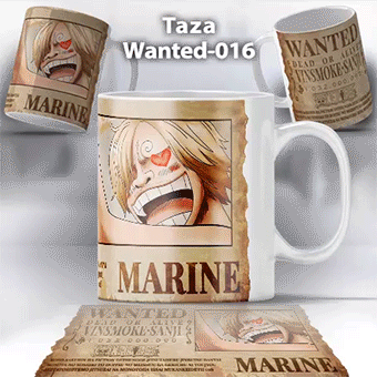 Taza Wanted-016 Anime One Piece Sanji