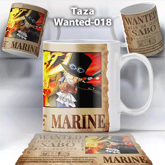Taza Wanted-018 Anime One Piece Sabo