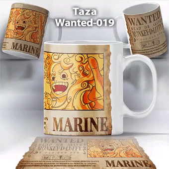 Taza Wanted-019 Anime One Piece Luffy