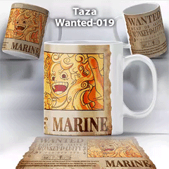 Taza Wanted-019 Anime One Piece Luffy