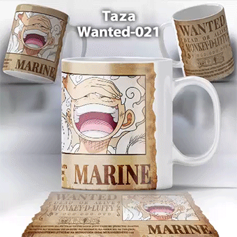 Taza Wanted-021 Anime One Piece Luffy
