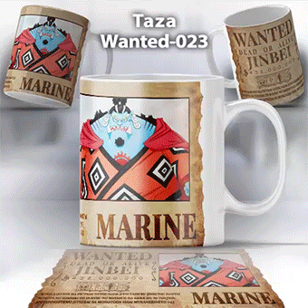 Taza Wanted-023 Anime One Piece Jinbei
