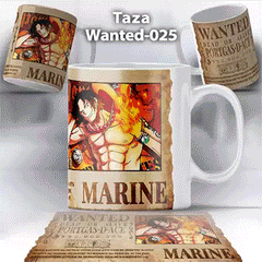 Taza Wanted-025 Anime One Piece Ace