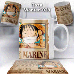 Taza Wanted-028 Anime One Piece Luffy