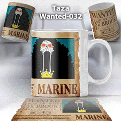 Taza Wanted-032 Anime One Piece Brook