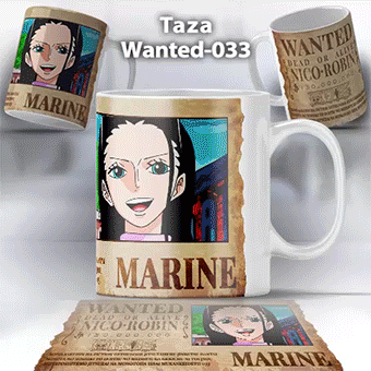 Taza Wanted-033 Anime One Piece Nico Robin
