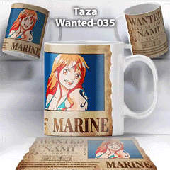 Taza Wanted-035 Anime One Piece Nami