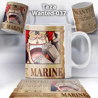 Taza Wanted-037 Anime One Piece Eustass Kid