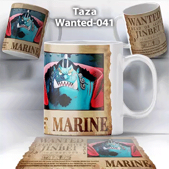 Taza Wanted-041 Anime One Piece Jinbei