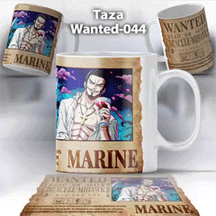 Taza Wanted-044 Anime One Piece Mihawk