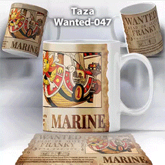 Taza Wanted-047 Anime One Piece Franky