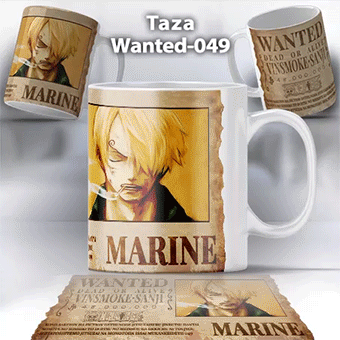 Taza Wanted-049 Anime One Piece Sanji
