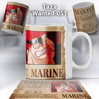 Taza Wanted-051 Anime One Piece Eustass Kid