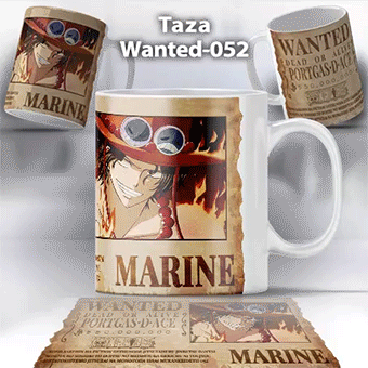 Taza Wanted-052 Anime One Piece Ace