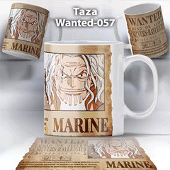 Taza Wanted-057 Anime One Piece Silvers Rayleigh