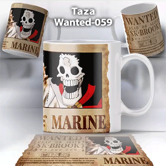 Taza Wanted-059 Anime One Piece Brook