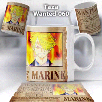 Taza Wanted-060 Anime One Piece Sanji