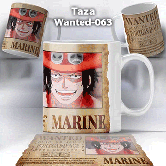 Taza Wanted-063 Anime One Piece Ace