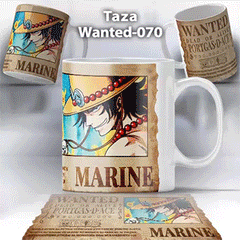 Taza Wanted-070 Anime One Piece Ace
