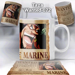 Taza Wanted-072 Anime One Piece Marshall D Teach
