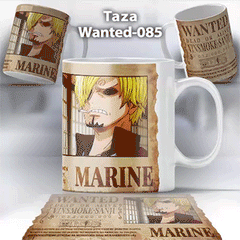Taza Wanted-085 Anime One Piece Sanji