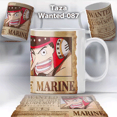 Taza Wanted-087 Anime One Piece Usopp
