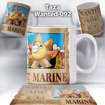 Taza Wanted-092 Anime One Piece Franky