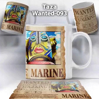 Taza Wanted-093 Anime One Piece Sogeking