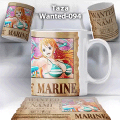 Taza Wanted-094 Anime One Piece Nami