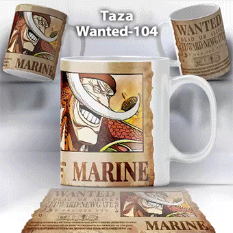 Taza Wanted-104 Anime One Piece Edward Newgate