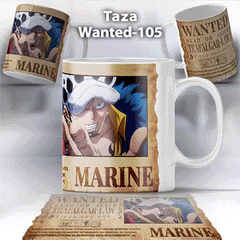 Taza Wanted-105 Anime One Piece Trafalgar