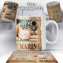 Taza Wanted-112 Anime One Piece Lucky Roux