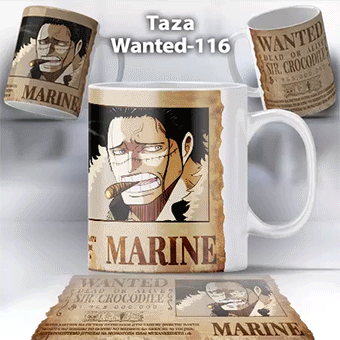 Taza Wanted-116 Anime One Piece Sir Crocodile