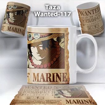 Taza Wanted-117 Anime One Piece Ace