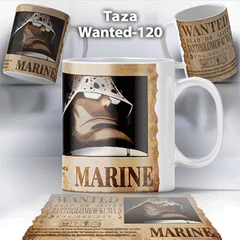 Taza Wanted-120 Anime One Piece Bartholomew Kuma
